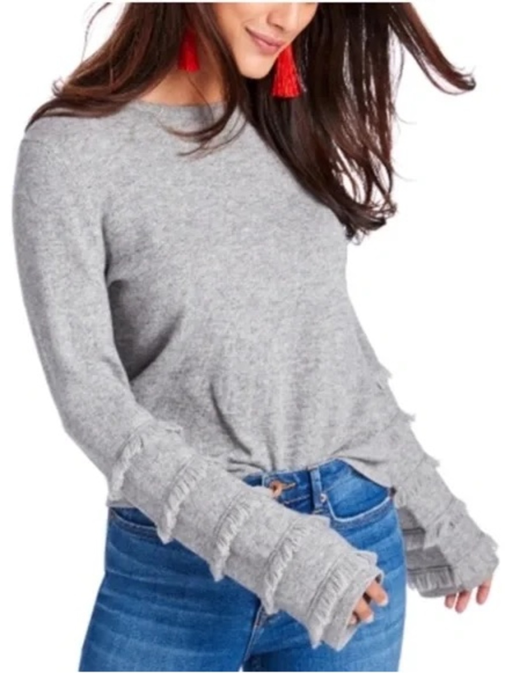 Vineyard Vines Womens Fringe
Sleeve Sweater Medium